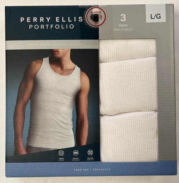 Perry Ellis Other - Perry Ellis Ribbed Tank Shirts Mens Large 42-44 inch White Portfolio 3 Pack